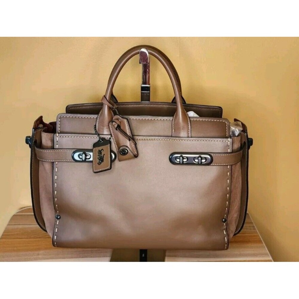 Coach 1941 Double Swagger Tobacco Brown -rare